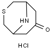 3-thia-9-azabicyclo[3.3.1]nonan-7-one hydrochloride 구조식 이미지
