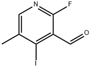 2-Fluoro-4-iodo-5-methyl-3-pyridinecarboxaldehyde 구조식 이미지