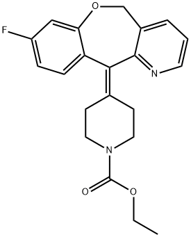 ethyl 4-(8-fluorobenzo[6,7]oxepino[4,3-b]pyridin-11(5H)-ylidene)piperidine-1-carboxylate(WXG02222) Structure