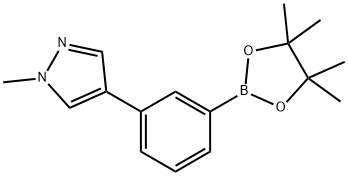 1-methyl-4-(3-(4,4,5,5-tetramethyl-1,3,2-dioxaborolan-2-yl)phenyl)-1H-pyrazole Structure