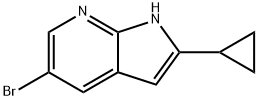 5-bromo-2-cyclopropyl-1H-pyrrolo[2,3-b]pyridine 구조식 이미지