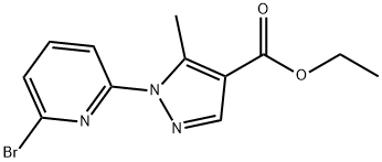 1-(6-Bromo-pyridin-2-yl)-3-methyl-1H-pyrazole-4-carboxylic acid ethyl ester Structure