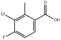 3-chloro-4-fluoro-2-methylbenzoic acid 구조식 이미지