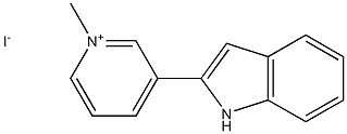 3-(1H-INDOL-2-YL)-1-METHYL-PYRIDINIUM, IODIDE 구조식 이미지