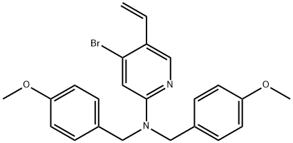 (4-bromo-5-vinyl-pyridin-2-yl)-bis-(4-methoxy-benzyl)-amine Structure