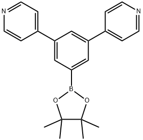 Pyridine,4,4'-[5-(4,4,5,5-tetramethyl-1,3,2-dioxaborolan-2-yl)-1,3-phenylene]bis-	 Structure