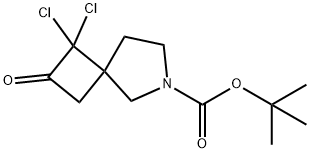 1,1-dichloro-2-oxo-6-Azaspiro[3.4]octane-6-carboxylic acid 1,1-dimethylethyl ester 구조식 이미지