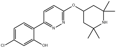 5-chloro-2-(6-((2,2,6,6-tetramethylpiperidin-4-yl)oxy)pyridazin-3-yl)phenol 구조식 이미지