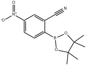 5-Nitro-2-(tetramethyl-1,3,2-dioxaborolan-2-yl)benzonitrile Structure