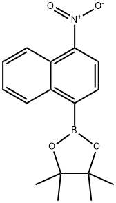 4,4,5,5-tetramethyl-2-(4-nitronaphthalen-1-yl)-1,3,2-dioxaborolane 구조식 이미지