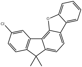 10-Chloro-7,7-dimethyl-7H-12-oxa-indeno[1,2-a]fluorene 구조식 이미지