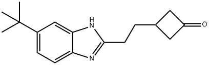 3-(2-(6-(tert-butyl)-1H-benzo[d]imidazol-2-yl)ethyl)cyclobutanone Structure