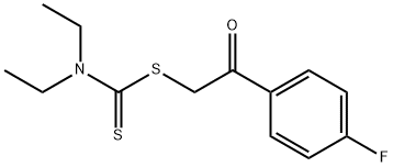 2-(4-fluorophenyl)-2-oxoethyl diethylcarbamodithioate Structure