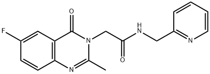 2-(6-fluoro-2-methyl-4-oxoquinazolin-3(4H)-yl)-N-(pyridin-2-ylmethyl)acetamide Structure