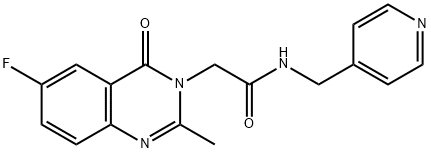 2-(6-fluoro-2-methyl-4-oxoquinazolin-3(4H)-yl)-N-(pyridin-4-ylmethyl)acetamide Structure