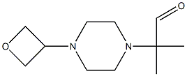 2-methyl-2-(4-oxetan-3-yl-piperazin-1-yl)-propionaldehyde Structure