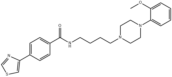 N-(4-(4-(2-Methoxyphenyl)piperazin-1-yl)butyl)-4-(thiazol-4-yl)benzamide 구조식 이미지