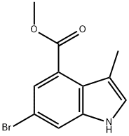 Methyl 6-bromo-3-methyl-1H-indole-4-carboxylate Structure