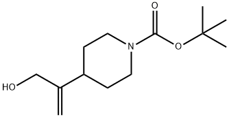 tert-Butyl 4-(3-hydroxyprop-1-en-2-yl)piperidine-1-carboxylate 구조식 이미지