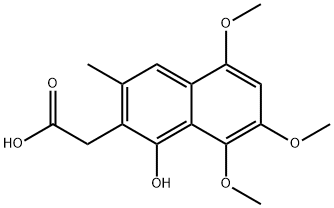 2-(1-Hydroxy-5,7,8-trimethoxy-3-methylnaphthalen-2-yl)acetic acid Structure