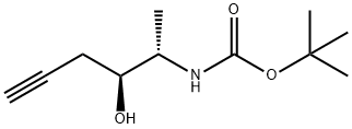 tert-butyl((2S,3S)-3-hydroxyhex-5-yn-2-yl)carbamate Structure