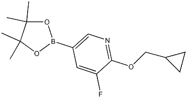 2-(Cyclopropylmethoxy)-3-fluoro-5-(4,4,5,5-tetramethyl-1,3,2-dioxaborolan-2-yl)pyridine Structure