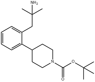 tert-butyl4-(2-(2-amino-2-methylpropyl)phenyl)piperidine-1-carboxylate Structure