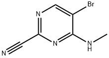 5-Bromo-4-methylamino-pyrimidine-2-carbonitrile Structure