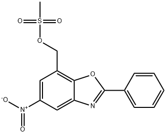 (5-nitro-2-phenylbenzo[d]oxazol-7-yl)methyl methanesulfonate Structure