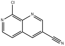 8-chloro-1,7-Naphthyridine-3-carbonitrile Structure