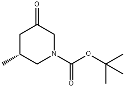 (R)-tert-butyl 3-methyl-5-oxopiperidine-1-carboxylate Structure