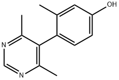 4-(4,6-dimethylpyrimidin-5-yl)-3-methylphenol Structure