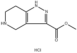 4,5,6,7-Tetrahydro-1H-pyrazolo[4,3-c]pyridine-3-carboxylic acid methyl ester hydrochloride Structure