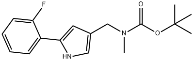 [[5-(2-fluorophenyl)-1H-pyrrol-3-yl]methyl]-N-methyl-Carbamicacid-1,1-dimethylethyl ester Structure