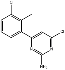 4-chloro-6-(3-chloro-2-methylphenyl)pyrimidin-2-amine 구조식 이미지