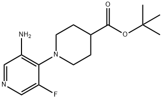 Tert-Butyl 1-(3-Amino-5-Fluoropyridin-4-Yl)Piperidine-4-Carboxylate Structure