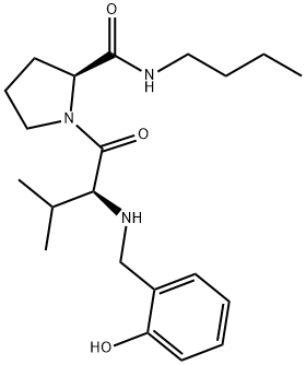 (S)-N-Butyl-1-[(2-hydroxybenzyl)-L-valyl]pyrrolidine-2-carboxamide 구조식 이미지