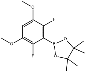 2-(2,6-Difluoro-3,5-dimethoxyphenyl)-4,4,5,5-tetramethyl-1,3,2-dioxaborolane 구조식 이미지