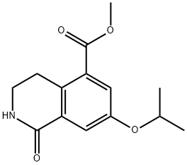 methyl 1-oxo-7-(propan-2-yloxy)-1,2,3,4-tetrahydroisoquinoline-5-carboxylate Structure