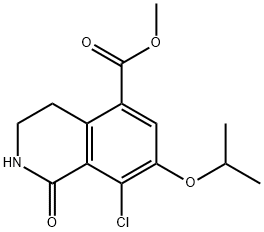 methyl 8-chloro-1-oxo-7-(propan-2-yloxy)-1,2,3,4-tetrahydroisoquinoline-5-carboxylate Structure