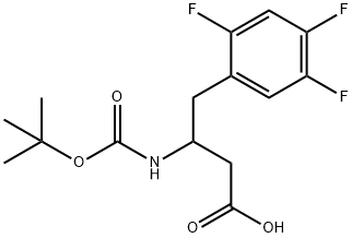 3-(Boc-amino)-4-(2,4,5-trifluorophenyl)butyric Acid 구조식 이미지