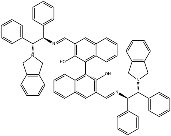 (R)-3,3'-Bis[[[(1R,2R)-2-(isoindolin-2-yl)-1,2-diphenylethyl]imino]methyl]-1,1'-bi-2-naphthol Structure