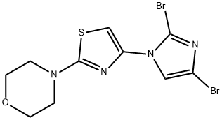 4-(4-(4,5-dibromo-1H-imidazol-1-yl)thiazol-2-yl)morpholine 구조식 이미지