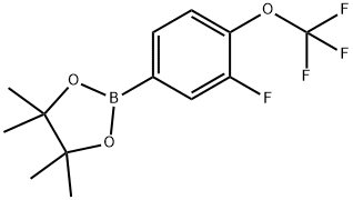 2-(3-fluoro-4-(trifluoromethoxy)phenyl)-4,4,5,5-tetramethyl-1,3,2-dioxaborolane Structure