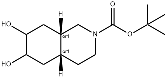 (4aS,8aR)-tert-butyl 6,7-dihydroxyoctahydroisoquinoline-2(1H)-carboxylate Structure