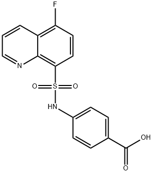 Benzoic acid, 4-?[[(5-?fluoro-?8-?quinolinyl)?sulfonyl]?amino]?- Structure
