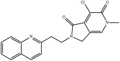 7-chloro-5-methyl-2-(2-(quinolin-2-yl)ethyl)-2,3-dihydro-1H-pyrrolo[3,4-c]pyridine-1,6(5H)-dione Structure