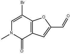 7-bromo-4,5-dihydro-5-methyl-4-oxofuro[3,2-c]pyridine-2-carbaldehyde Structure