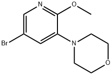 4-(5-bromo-2-methoxypyridin-3-yl)morpholine Structure