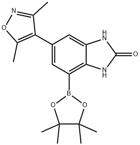 6-(3,5-dimethylisoxazol-4-yl)-4-(4,4,5,5-tetramethyl-1,3,2-dioxaborolan-2-yl)-1H-benzo[d]imidazol-2(3H)-one(WXG03036) 구조식 이미지